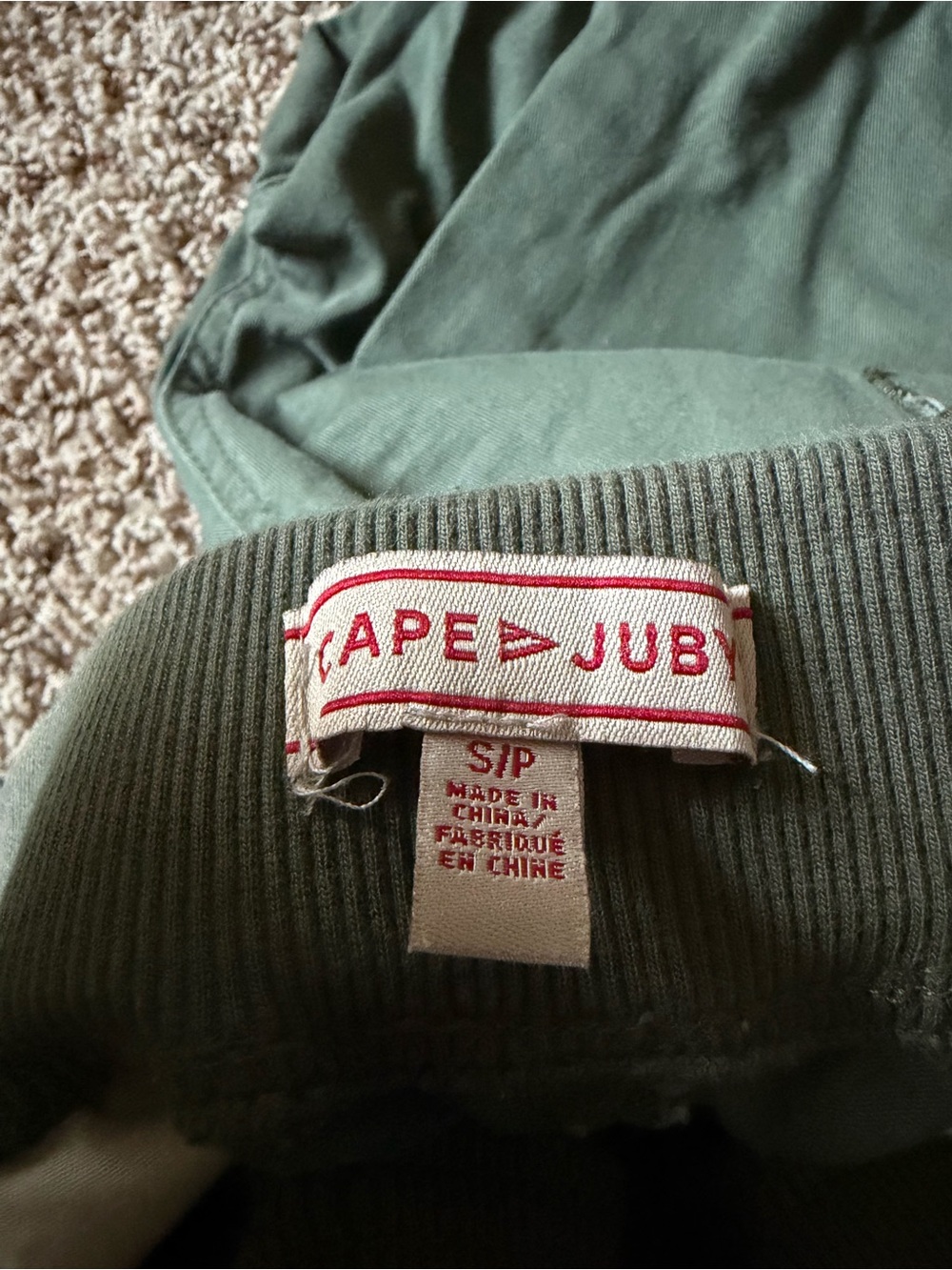 Small Men’s jogger 2p bundle Green and khaki Cargo Jogger Pants Drawstring - Picture 7 of 7
